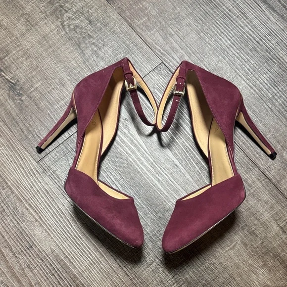 Michael Kors Burgundy Ankle Strap Heels - Picture 6 of 13
